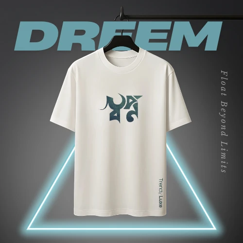 Men’s Oversized Drop-Shoulder Tee – “স্বপ্ন” Artistic Edition